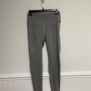 Express Women’s Leggings heather Grey Size S Zipper Front Pockets